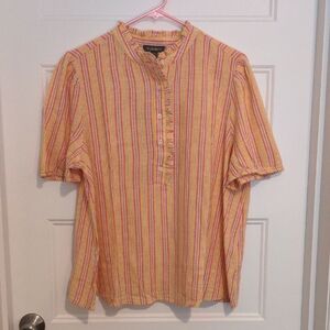 NWT Style&Co Plus Size Striped Ruffled Popover Top - Size 1X